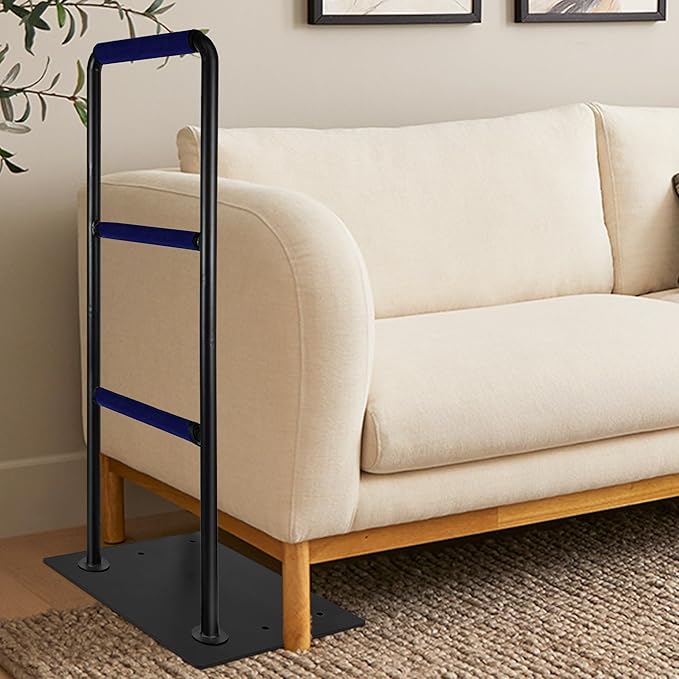 Stand Assist Aid for Elderly, Chair & Couch Stand Assist Bar, 19''x17''x40'' Standing Aids & Supports with Non-Slip Covers, Mobility Standing Aid Rail for Couch (Solid Base)