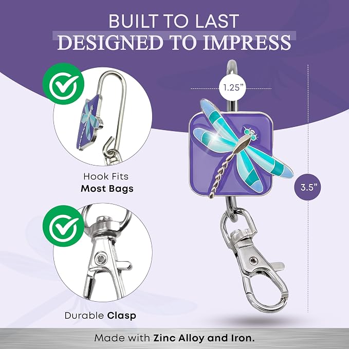 Women’s Bag Charm Key Finder, Car Keychain Hook, Cute Purse Organizer & Tote Bag Accessories, Gifts for Mom - Original