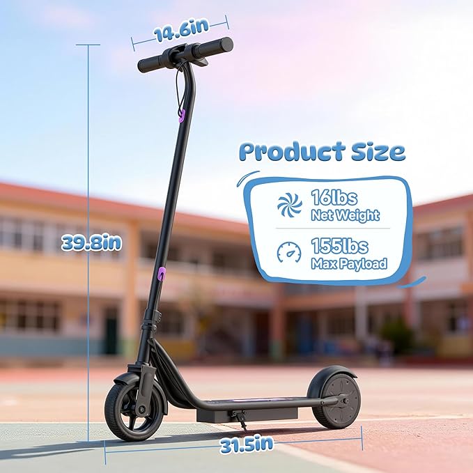 Electric Scooter for Adults, Folding E Scooter with 350W/500W Motor 16-24 Mph Top Speed, Max 15-60 Miles Long Range, 6.5''/8.5''/10''/14'' Solid Tires Commuting Scooters, Dual Brakes, APP