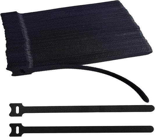 100 PCS 12 Inches Black Reusable Cable Ties,Multi-purpose Adjustable Cord Straps,Cable Organizer,Cord Wrap and Hook Loop Cords Management,Adjustable Cord Ties for Home,Garden,Office,Data Centers