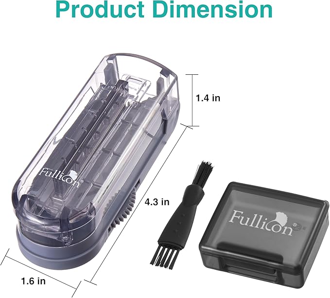 Fullicon Multiple Pill Cutter - Adjustable for Small Pills With Accurate Alignment, Stainless Steel Cutting Blade & Guard, Splitter With Free Brush & Box (Grey)
