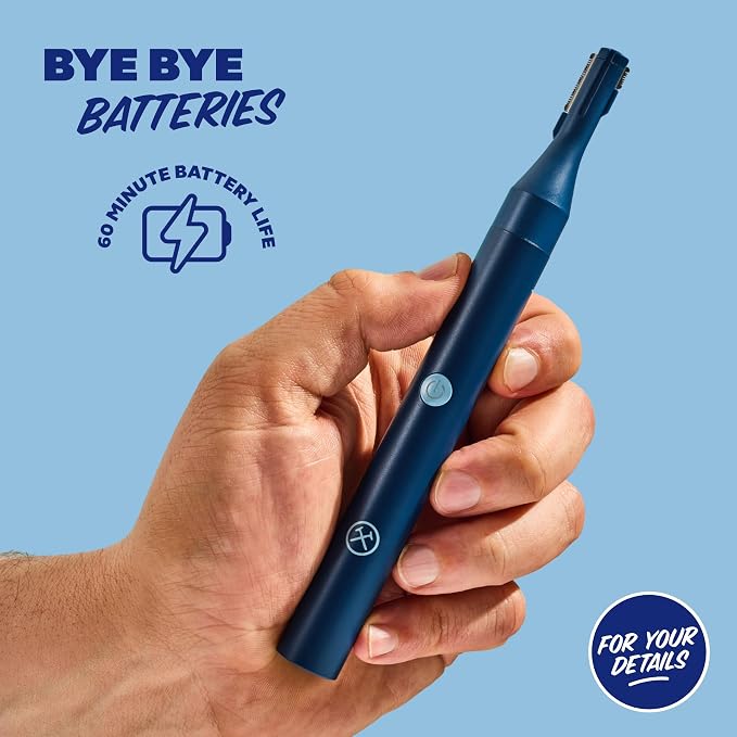 Dollar Shave Club | for Your Details Trimmer | Nose and Eyebrow Hair Razor for Men | Shower Safe, 360° Rotary Head, Detailer Head Attachment | Nose, Beard, Hair Trimmer, Face Remover for Men & Women