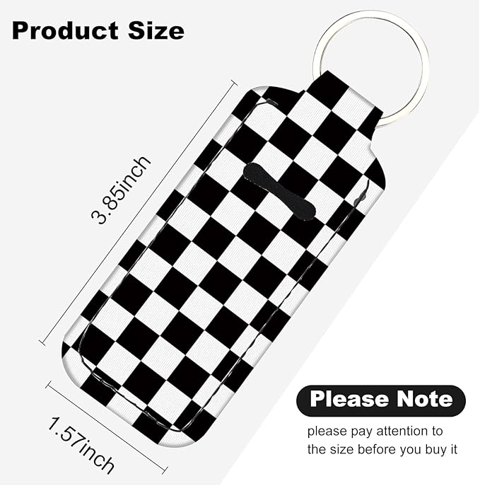 Cute Chapstick Holder Keychain,Lipstick Neoprene Clip-on Lip Balm Holder for Woman
