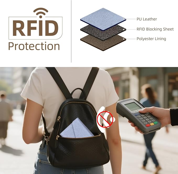 Passport Holder Passport Wallet Travel Essentials Document Organizer, Passport Cover Rfid Travel Wallet Womens | RFID secure, 6 card slots, 10 sim pockets, passport holder with zip-around wallet, slim fit for women travelers.