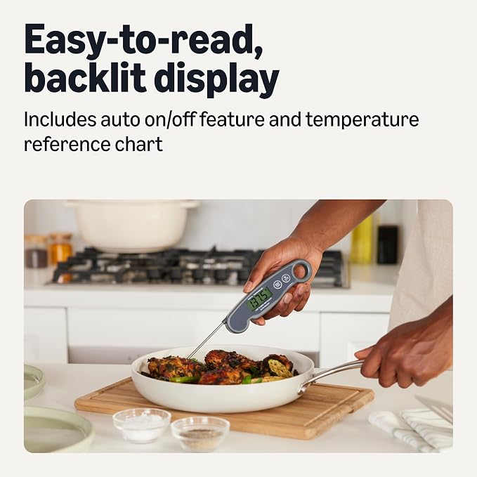 Amazon Basics Instant Read Digital Meat Thermometer, Water-Resistant