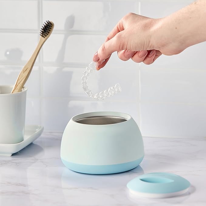 Zima Dental Pod: Ultrasonic Retainer Cleaner. The Original Retainer Cleaner Machine, Aligner Cleaner, Nightguard Cleaner, Mouthguard Cleaner, Denture Cleaner. Ultrasonic Cleaner For Oral Dental Care