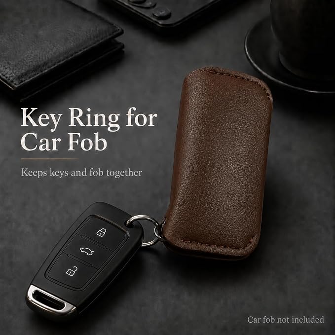 Key Organizer Compact Key Holder Leather Keychain Minimalist key case key holder for keychain Secures 2-8 Keys