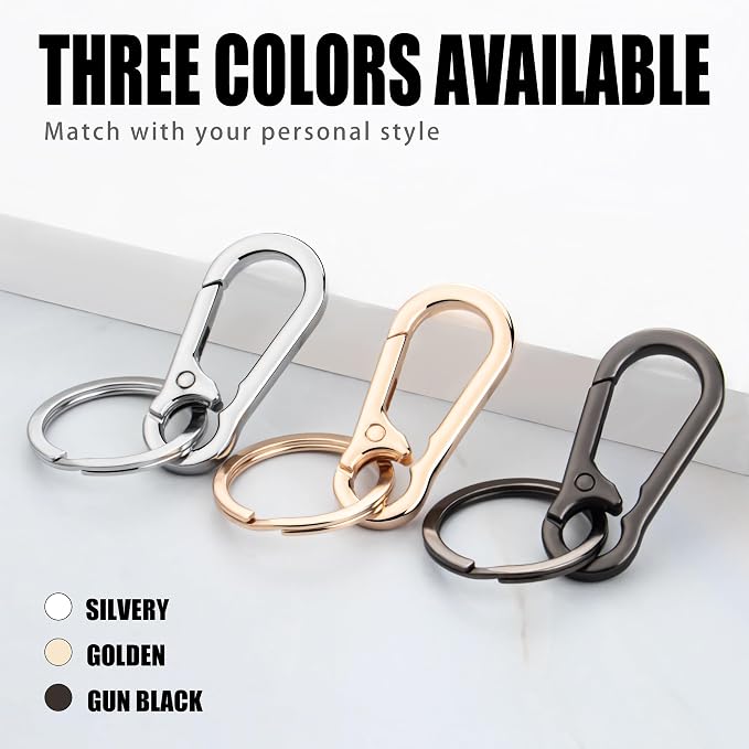 Wikavanli Metal Keychains Keyring Key Chain Ring Clip Holder Organizer for Home Car Keys Key Finder Women Men