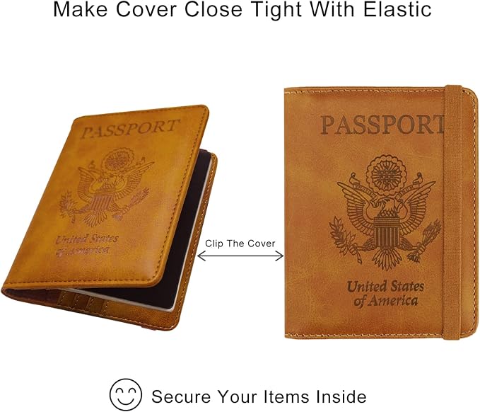 WALNEW Passport Holder for Travel, RFID Passport Wallet, Travel Essentials