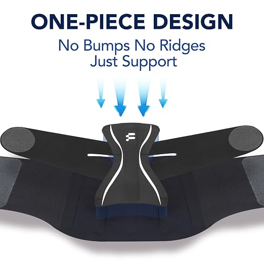 0.5mm Ultra Thin Back Brace for All Day Comfort, Wear under Clothes | Invisible Back Support, Seamless Design, Removable Lumbar Pad, Adjustable Compression, Lower Back Pain Relief, Black, Size L