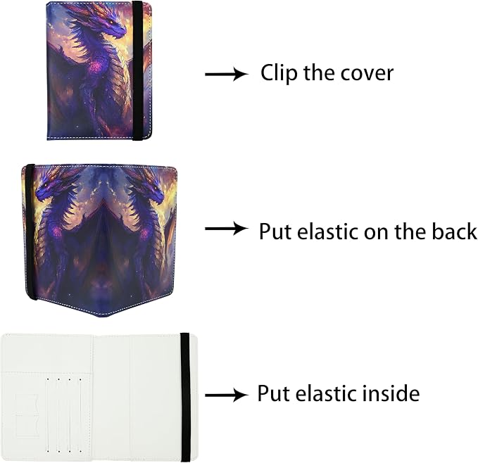 Dragon Passport Holder for Women and Men PU Leather Passport Cover for Travel
