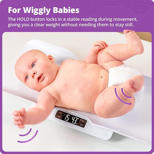Greater Goods Smart Baby Scale – Bluetooth Digital Infant Scale for Newborns & Toddlers, Automatically Track Growth in gG Baby App, Accurate Even with Movement, 0.1 oz Precision Sensor, 66 lb Capacity