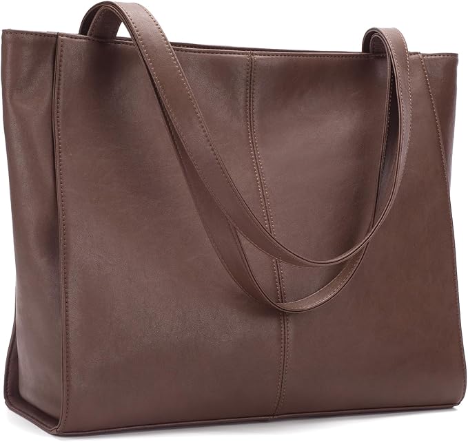 befen Genuine Leather Tote Bag for Women Work, Women's Leather Shoulder Bags Purses Satchel Handbags with Laptop Compartment