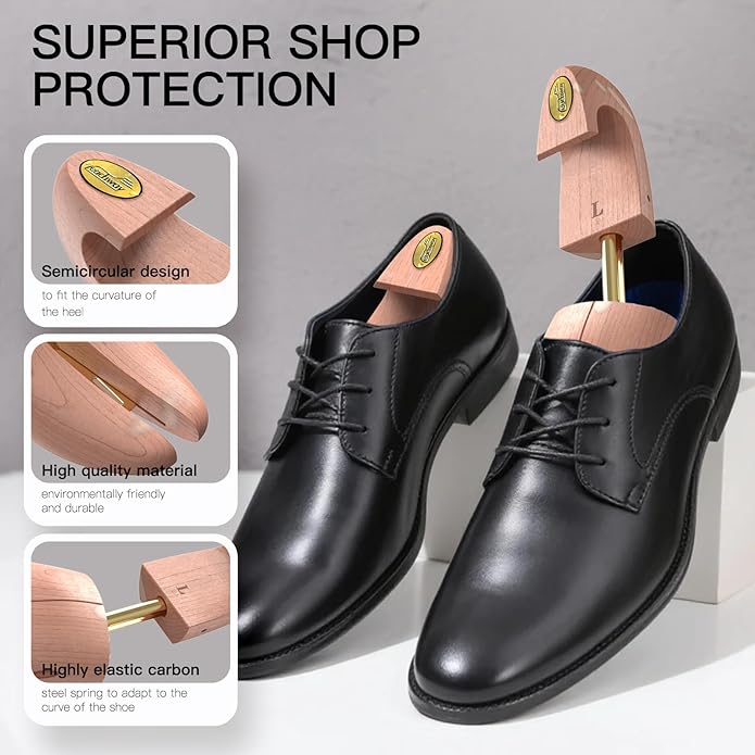 eachway Cedar Shoe Trees for Men and Women, Wooden Shoe Stretcher, Sneaker and Dress Shoe Widener, Shape Keeper