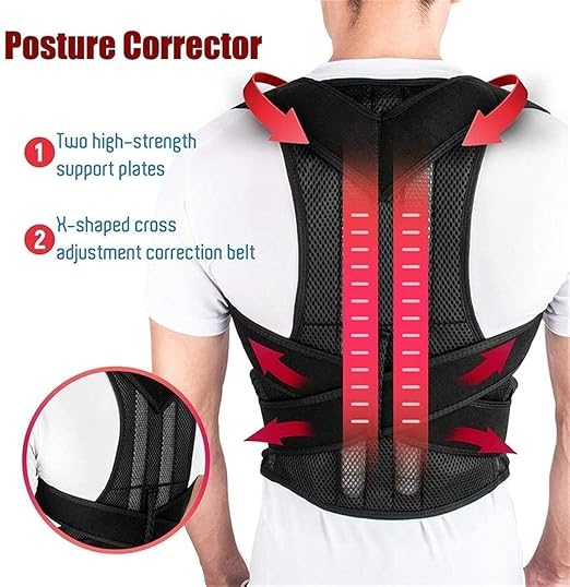 Back Support Belt for Older Women and Men, Lumbar Back Cushion, Shoulder Posture Support, Lumbar Support Straightener (Size : XL.)