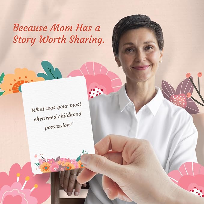 Game That Song Moments with Mom - Conversation Cards Gift for Mother's on her Day! Includes 120 question Cards for boy and Daughter Gifts to Learn More About her! Fun!