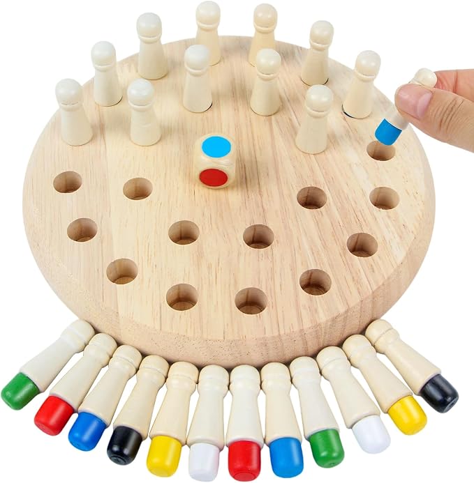 Activities for Elderly with Dementia – Wooden Memory Chess | Ideal Alzheimers Toys & Games, Fidget Blanket Alternative, Perfect Gifts for People with Dementia