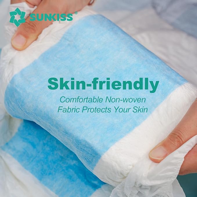 SUNKISS TrustPlus Adult Diapers with Maximum Absorbency, Disposable Incontinence Briefs with Tabs for Men and Women, Odor Control, XXLarge, 15 Count (Pack of 2)