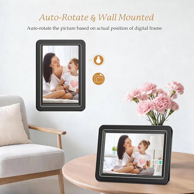 32GB Digital Picture Frame, Frameo 10.1 Inch Smart WiFi Digital Photo Frame | 1280x800 IPS Touch Screen, Instant App Sharing, Auto-Rotate, Tabletop&Wall Mount ,Electronic Gift for Parents Grandparents