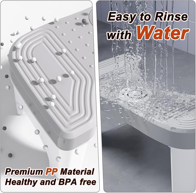 Squatting Toilet Stool for Adults, 7 Inch Poop Stool Squat Adult, Non-Slip Potty Stool for Pooping, Portable Toilet Step Foot Rest for Bathroom