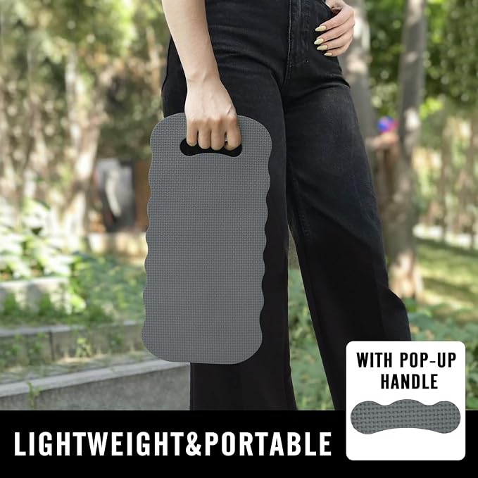 Altdorff Thick Kneeling Pad 2 Pack, Waterproof,Comfortable Garden Kneeling Pads Stain Resistant, Multi-Functional Kneeler Pad for Gardening, Baby Bath, Yoga, Praying and Exercise (Deep Grey)