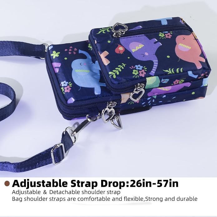 Small Crossbody Bag for Women - Mini Phone Purses with Crossbody Strap and Wallet - Nylon Arm Bag