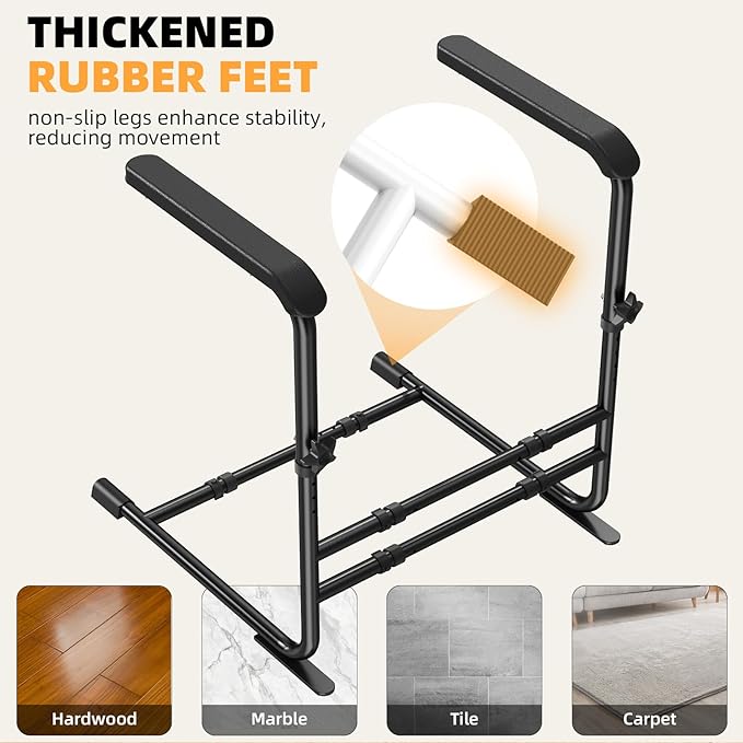 Couch Stand Assist with Wide Handle for Elderly, Height & Width Adjustable Chair Lift Assistance for Seniors, Pregnancy, Disabled, Soft Grip Mobility Aid,450 lbs Capacity (Black)