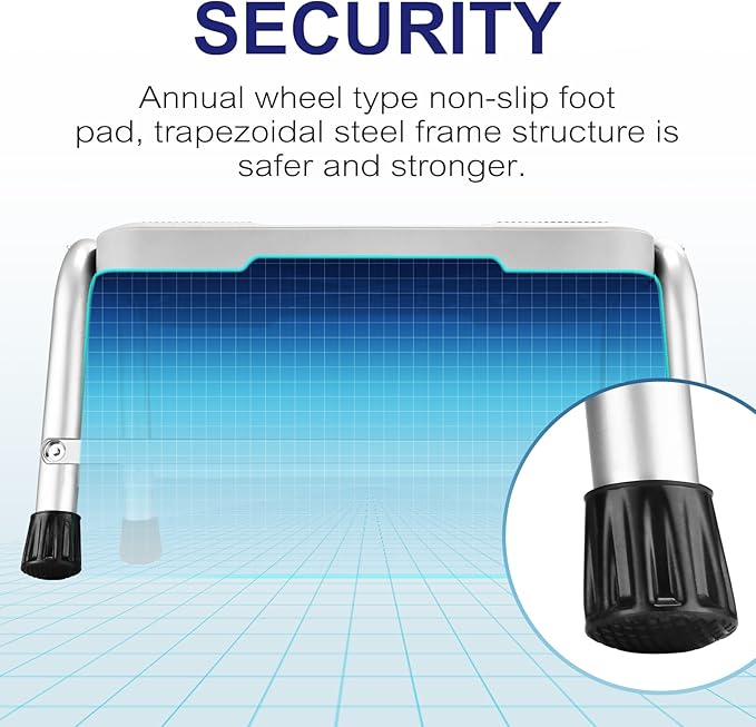 Step Stool, HBTower Step Stools for Adults Kids with Non-Slip Rubber Feet, Holds Up to 600 lbs, Lightweight Stepping Stools for Bedroom Kitchen Bathroom, Bed Steps for High Beds