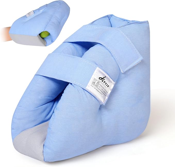 JGTYGE Heel Protector for Pressure Sores, Adjustable Heel Cushion Boot with Open Heel Design for Elderly Bedridden Patients, Ankle Support Pillow for Post Surgery Recovery & Wheelchair Use