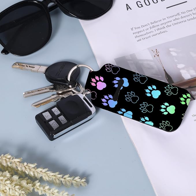 Cute Chapstick Holder Keychain,Lipstick Neoprene Clip-on Lip Balm Holder for Woman
