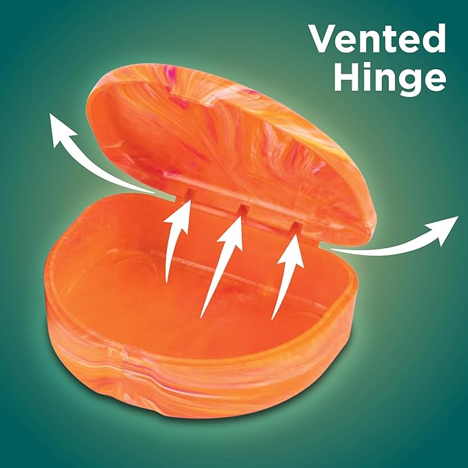 Practicon Marble Retainer Cases, Orthodontic Aligner Case, Mouth Guard Holder (3 Pack) Oasis