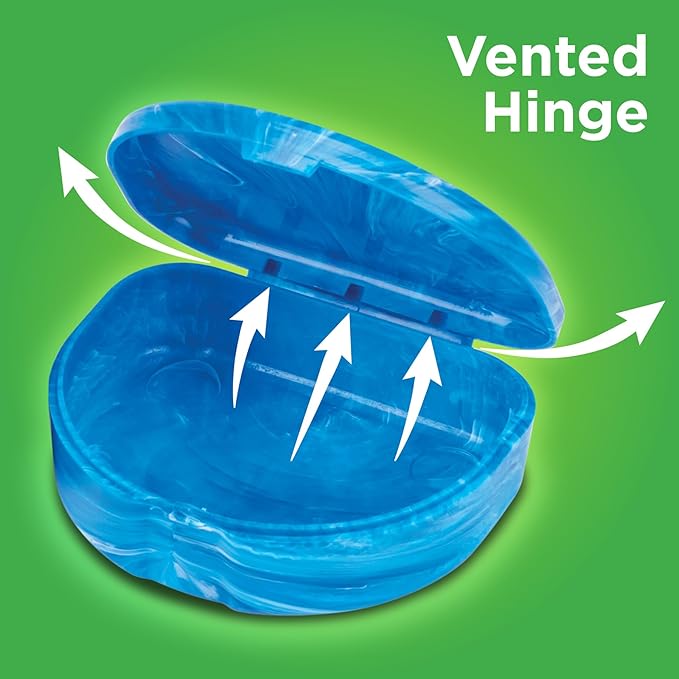 Practicon Marble Retainer Cases, Orthodontic Aligner Case, Mouth Guard Holder (3 Pack) (Blue)