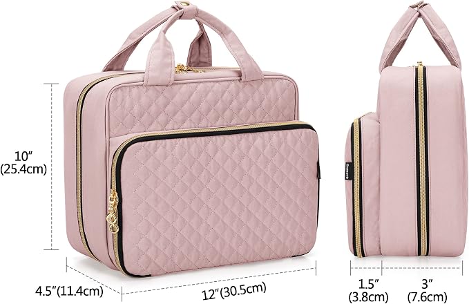 Damero Pill Bottle Organizer Bag, Travel Medicine Bag Organizer, Misty Rose | Medicine Organizer and Storage for Pills, Vitamin, Fish Oil, Medical Supplements for Women and Men