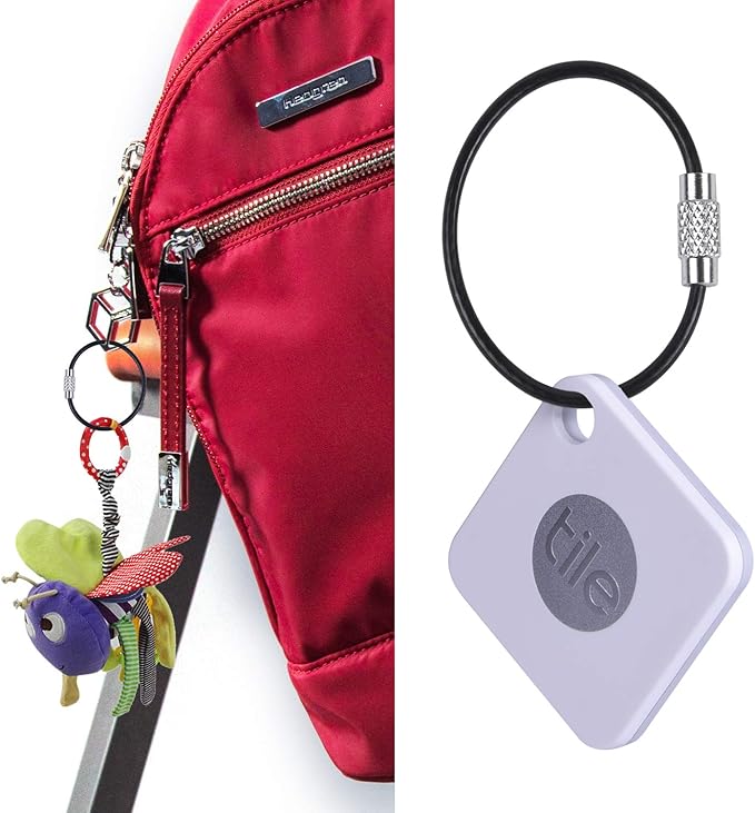 Wisdompro Wire Keychain Cable, 4.3/6.3 Inch Stainless Steel Wire Keyrings | Heavy Duty Wire Key Rings Metal Wire Cable Key Chain Loop for Luggage Tags, Keys, Crafts and ID Tags