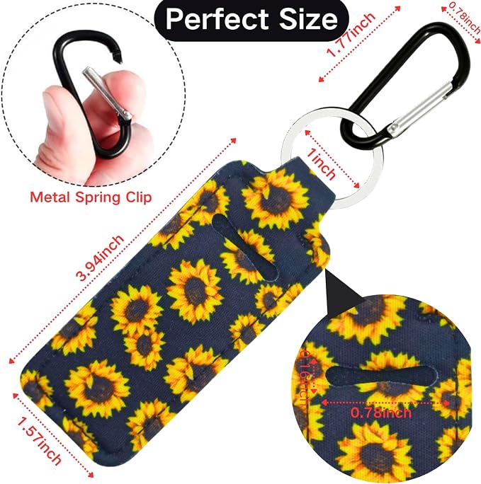 Chapstick Holder Key Chain Lipstick Holder Lip Balm Holder Keychain | Stocking Stuffers Gift, Compatible with Chapstick, Lip Balm and Lipstick, Bag Charm Accessories, Gifts for Women Friend