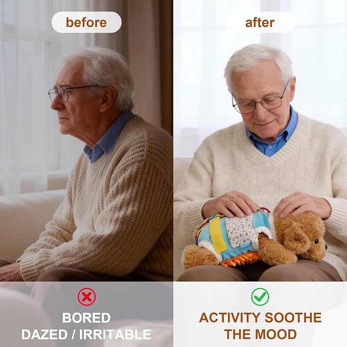 Dog Fidget Blanket, Dementia Products for Elderly, Best Gifts for Elderly Dementia Patients