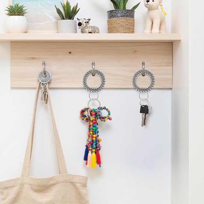 Spiral Coil Keychain, Anti-lost Key Chain Holder Lanyard Cord for Sauna Outdoor Sports and Gym Pool