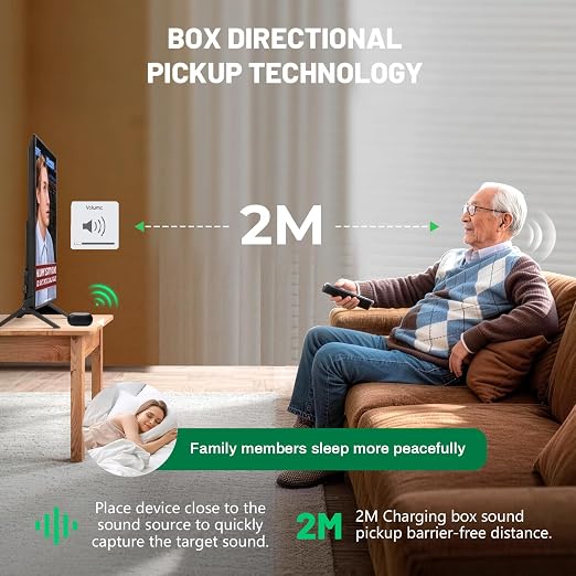 Bluetooth Hearing Aids for Seniors,Rechargeable Touch Control LED Screen | AI Smart Noise Reduction Hearing Assistance Device With Directional Sound Pickup,3 Modes,16 Volume, 80H Battery Life