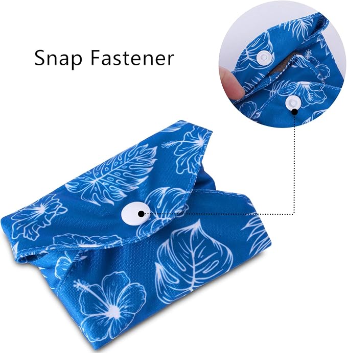 Teamoy Reusable Menstrual Pads, Cloth Sanitary Pad, Panty Liners, Plant | Washable Pads with Charcoal Absorbency Layers, Soft and Comfortable, 10 Pcs Pad with 1 Wet Bag, 3pcs×7.9"+4pcs×10"+3pcs×11.6"