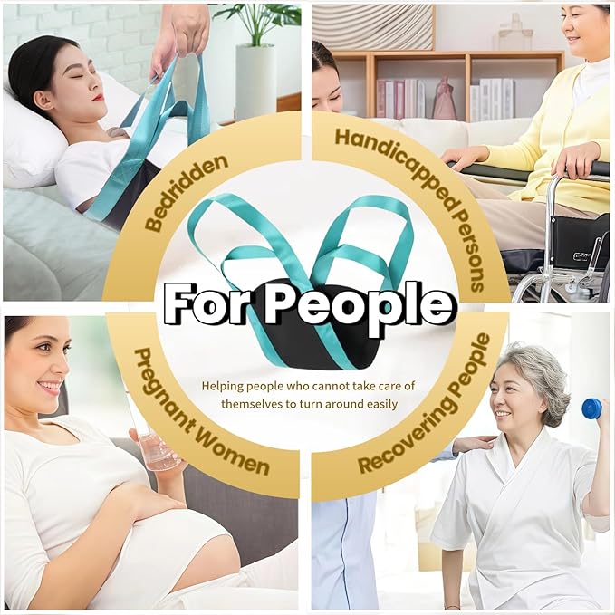 Patient Transfer Sling,Lift Assist Gait Belt, Patient Lift Sling Mobility Aid,Transfer Belt for Disabled, Elderly,Patients（Black）