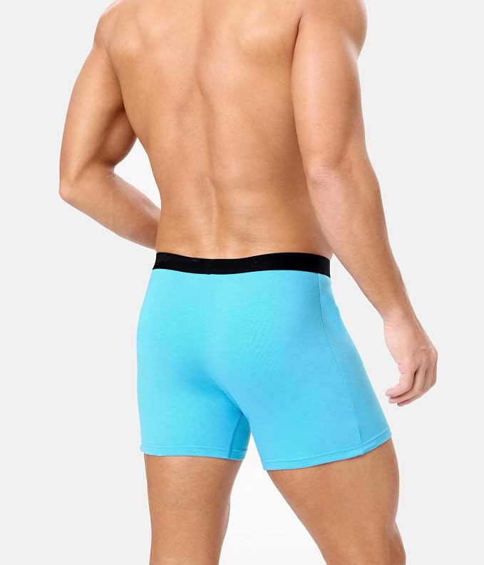 Men's Incontinence Underwear, Heavy Absorbent Washable Leak-Proof Reusable Boxer Brief 3 Pack (Multicolor01, Large)