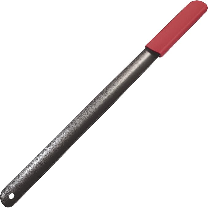 Rehabilitation Advantage Red Grip Handle Powder Coated Steel Shoehorn, 18 Inch