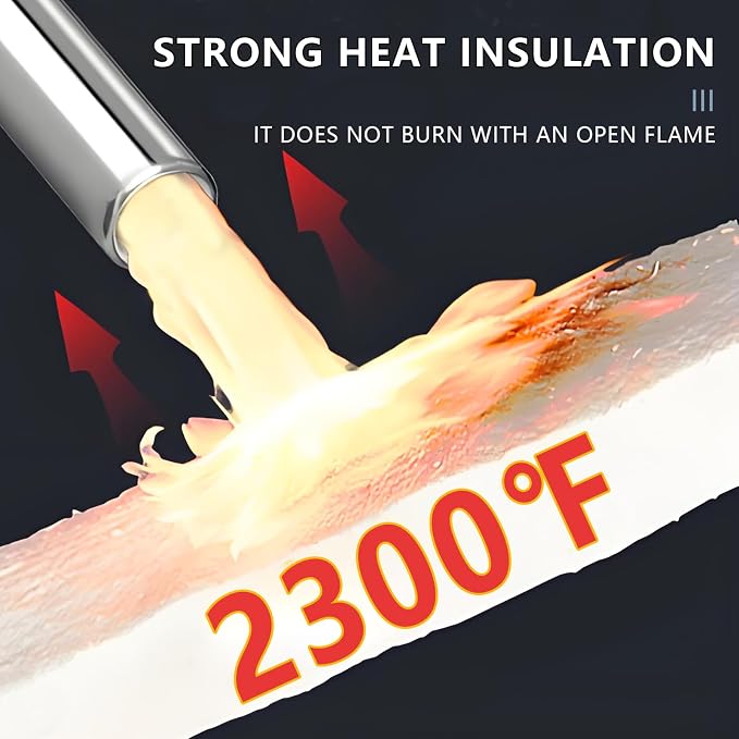 eieioo Ceramic Fiber Insulation, 2300F Ceramic Fiber Blanket, 48"x16"x1" Thick Fireproof Insulation Blanket for Wood Stove Baffle, Fireplace, Forges, Pizza Ovens, Chimney, Boiler(48"x16"x1")