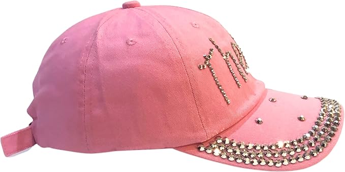 Popfizzy Bedazzled Hat for Women, Rhinestone Denim Hat, Fun Adult Bling Hats, Birthday Gifts for Women, Adjustable, One Size