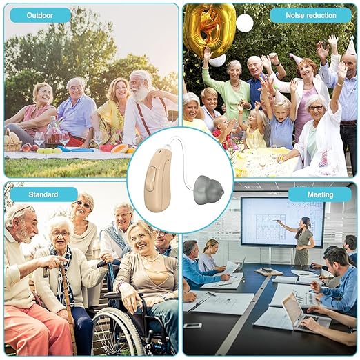 LH11 Plus TrueSound16-Channel Rechargeable Hearing Aids for Seniors，Waterproof OTC Hearing Device with AI Noise Cancellation & Magnetic Charging Case