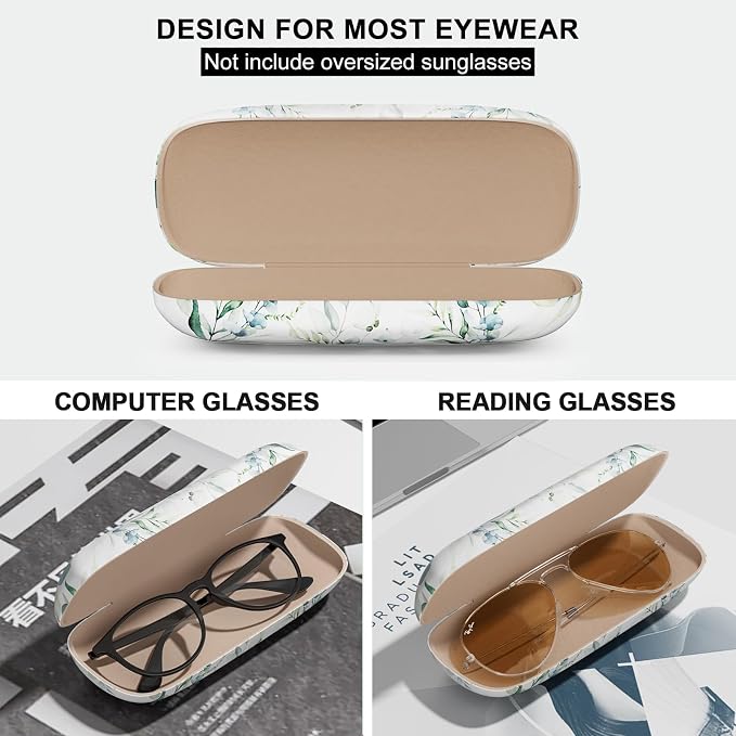 Eyeglasses Case, Hard Shell Protective Case for Glasses, Unisex for Women Men