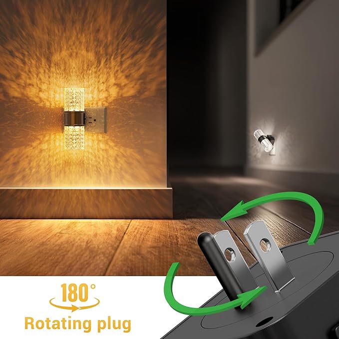 L LOHAS LED Night Light, Modern Night Lights Plug into Wall, 2 Pack | Amber-3000K-5000K Adjustable Color Temperature Night-Light, Dimmable Nightlights, Dusk to Dawn Sensor, Rooms Bathroom Hallway