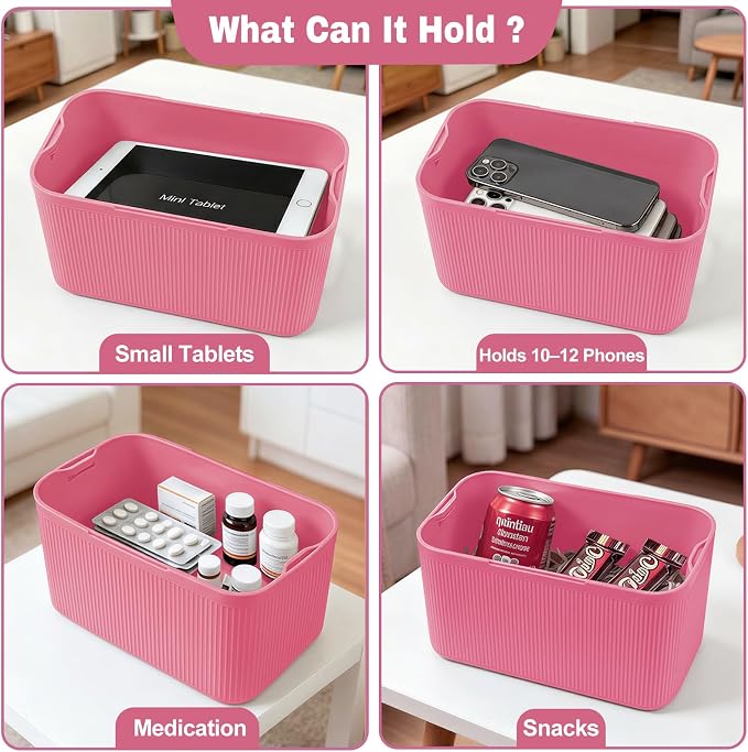 Small Lock Box,lockable storage box for medication, medicine lock box PLUS Size, refrigeration bin container with Combination Code, lock box for home office phone travel