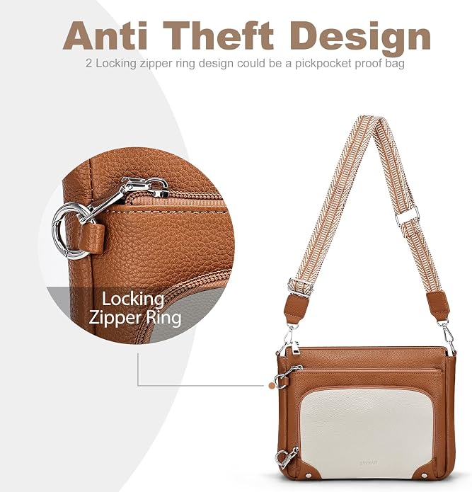 Anti-Theft Crossbody Purse for Women Travel Shoulder Bag