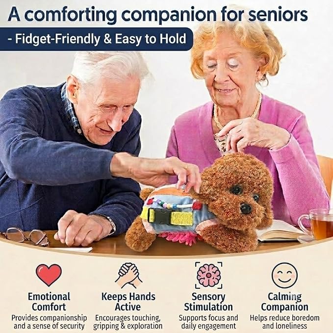 Fidget Blanket for Adults with Dementia, Alzheimer’s Activity Blankets for Seniors, Sensory Blanket Memory Care Gift for Elderly Women Men